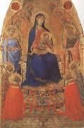 Ambrogio Lorenzetti Madonna and Child Enthroned,with Angels and Saints (mk08) oil painting on canvas
